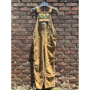 Liberty Sz Large Brown Duck Canvas Bib Overalls Workwear Gorpcore Farm Gardening